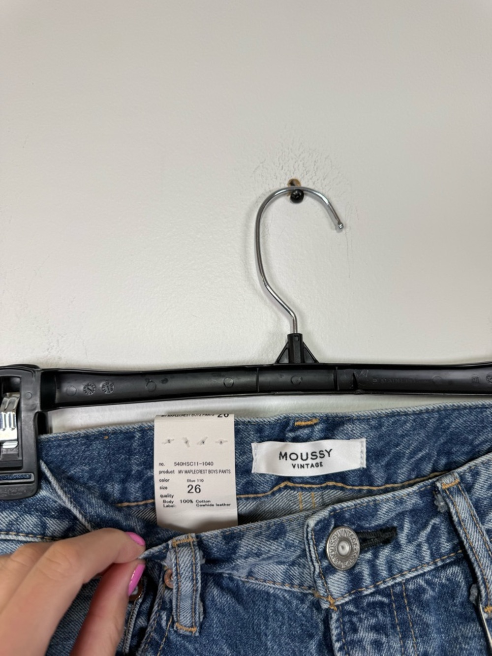 NEW Moussy Vintage Maplecrest Boys Jean in Blue 26 - Picture 3 of 6